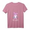 Damen Hase Hullern Huler Hula Tanz Sport Hoop Fitness T-Shirt mit V-Ausschnitt – Lustiges Fitness-Shirt für Hula Hoop Fans und Tierliebhaberinnen