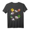 Samojede Rentier Weihnachten Santa reiten Hunde Geschenk T-Shirt – Lustiges Tiermotiv für Weihnachten, Geburtstage & Neujahr
