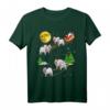Samojede Rentier Weihnachten Santa reiten Hunde Geschenk T-Shirt – Lustiges Tiermotiv für Weihnachten, Geburtstage & Neujahr