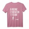 6 Beine 2 Herzen 1 Team Canicross Läufer Hundeliebe T-Shirt – Perfektes Geschenk für Hundesportler und Naturläufer