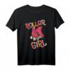 Rollschuh - Roller Girl T-Shirt mit Rollschuhen laufen - 80er Retro Design, perfektes Geschenk für Mädchen und Skater Girls