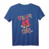 Rollschuh - Roller Girl T-Shirt mit Rollschuhen laufen - 80er Retro Design, perfektes Geschenk für Mädchen und Skater Girls
