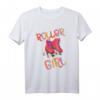 Rollschuh - Roller Girl T-Shirt mit Rollschuhen laufen - 80er Retro Design, perfektes Geschenk für Mädchen und Skater Girls