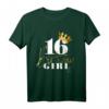Girls 16th Birthday T-Shirt - Happy Birthday Princess mit Pinker Zahl, Perfekt für 16. Geburtstag Party & als Geschenk für Mädchen