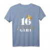 Girls 16th Birthday T-Shirt - Happy Birthday Princess mit Pinker Zahl, Perfekt für 16. Geburtstag Party & als Geschenk für Mädchen