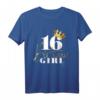 Girls 16th Birthday T-Shirt - Happy Birthday Princess mit Pinker Zahl, Perfekt für 16. Geburtstag Party & als Geschenk für Mädchen