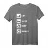 Eat Sleep Surfen Windsurfen Surfer Windsurfer Windsurfen Segel T-Shirt – Perfektes Geschenk für Wassersportfans & Surfurlauber
