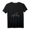 Damen Katzen Herzschlag Katzenliebhaber Kater T-Shirt mit V-Ausschnitt - Perfektes Geschenk für Tierliebhaber zu Weihnachten, Geburtstag & besonderen Anlässen