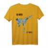 MMA Fan T-Shirt mit Spruch 'Be Water My Friend' und Kickfigur – Perfektes Geschenk für Kampfsportfans zum HapMonkey