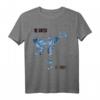 MMA Fan T-Shirt mit Spruch 'Be Water My Friend' und Kickfigur – Perfektes Geschenk für Kampfsportfans zum HapMonkey