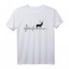 Hirsch Herzschlag Rothirsch T-Shirt – Jäger Geschenkidee mit Geweih und Herzfrequenz für Jäger, Naturliebhaber & Hirschfans