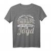 Ich brauche keine Therapie - Lustiges Jäger Spruch T-Shirt als Geschenkidee für Jäger und Sportschützen zu Weihnachten oder Geburtstag