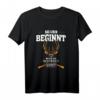 Jäger Schonzeit T-Shirt - Geschenkidee für Hobby- und Berufsjäger mit Spruch 'Das Leben beginnt Wenn die Schonzeit Endet' für Weihnachten, Geburtstag & mehr