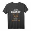Jäger Schonzeit T-Shirt - Geschenkidee für Hobby- und Berufsjäger mit Spruch 'Das Leben beginnt Wenn die Schonzeit Endet' für Weihnachten, Geburtstag & mehr