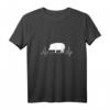 Damen Wildschwein Keiler Jagen Jagd T-Shirt mit V-Ausschnitt – Leichtes, klassisch geschnittenes Tiermotiv-Shirt für Outdoor und Jägerinnen