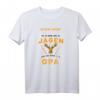 Jäger Großvater Opa Hobby Jagd T-Shirt – Perfektes Geschenk für Jäger-Opas zu Weihnachten & Geburtstag mit Reh, Gewehr & Geweih Motiv