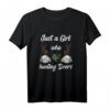 Damen Just A Girl Who Hunting Deers Hirsch Jägerin Reh Jagen Jagd T-Shirt - Perfektes Geschenk für Jägerinnen & Wildhüterinnen in der Jagdsaison