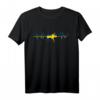 Schweden Elch Jäger Herzschlag EKG T-Shirt – Lustiges Schweden-Fan Outfit für Reisen & Freizeit