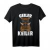 Wildschwein Keiler Jäger T-Shirt - Lustiges Design für Jäger und Schweine Liebhaber, Perfektes Geschenk zu Geburtstag & Weihnachten