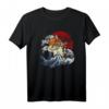 Wellen Surfer Anime Kawaii Shiba Inu Hund T-Shirt – Perfekt für Hundeliebhaber, Anime- und Surffans, Asien-Design