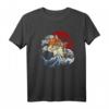 Wellen Surfer Anime Kawaii Shiba Inu Hund T-Shirt – Perfekt für Hundeliebhaber, Anime- und Surffans, Asien-Design