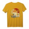 Wellen Surfer Anime Kawaii Shiba Inu Hund T-Shirt – Perfekt für Hundeliebhaber, Anime- und Surffans, Asien-Design