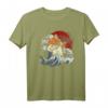 Wellen Surfer Anime Kawaii Shiba Inu Hund T-Shirt – Perfekt für Hundeliebhaber, Anime- und Surffans, Asien-Design