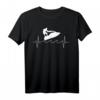 Jetski Fahrer EKG Linie Jetboot Jetski Boot T-Shirt – Wassersport Geschenk für Damen, Herren & Kinder