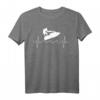 Jetski Fahrer EKG Linie Jetboot Jetski Boot T-Shirt – Wassersport Geschenk für Damen, Herren & Kinder