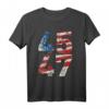Pro-Trump American Flag Support T-Shirt - Celebrate Re-election & Patriotic Pride for Republican Rallies & Elections