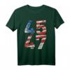 Pro-Trump American Flag Support T-Shirt - Celebrate Re-election & Patriotic Pride for Republican Rallies & Elections
