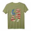 Pro-Trump American Flag Support T-Shirt - Celebrate Re-election & Patriotic Pride for Republican Rallies & Elections