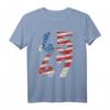Pro-Trump American Flag Support T-Shirt - Celebrate Re-election & Patriotic Pride for Republican Rallies & Elections