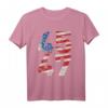 Pro-Trump American Flag Support T-Shirt - Celebrate Re-election & Patriotic Pride for Republican Rallies & Elections