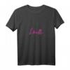 Damen Fun Shirt Läuft. Laufshirt, Wandershirt, zum Joggen & Walken mit V-Ausschnitt – Lustiges Motiv mit Spruch in Pink