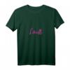 Damen Fun Shirt Läuft. Laufshirt, Wandershirt, zum Joggen & Walken mit V-Ausschnitt – Lustiges Motiv mit Spruch in Pink