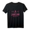 Langsam Aber Glücklich Laufen Joggen Laufsport Läuferin T-Shirt – Lustiges Motiv für Läufer und Jogger, Perfekt für Marathon & Training