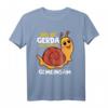 Das Ist Gerda Wir Joggen Gemeinsam T-Shirt - Lustiges Lauf- und Jogging-Shirt für Anfänger und Sportler mit Schnecke Design