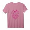 Hirsch Oktoberfest T-Shirt für Frauen mit Mandala Herz – Perfekt für Wiesn, Volksfeste, Kirmes & als Geschenk für Freundinnen