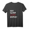 Judo Kampfsportler Judoka Kampfkunst Japan Eat Sleep Repeat T-Shirt – Perfektes Geschenk für Judoka zu Weihnachten & Geburtstag