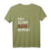 Judo Kampfsportler Judoka Kampfkunst Japan Eat Sleep Repeat T-Shirt – Perfektes Geschenk für Judoka zu Weihnachten & Geburtstag