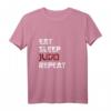Judo Kampfsportler Judoka Kampfkunst Japan Eat Sleep Repeat T-Shirt – Perfektes Geschenk für Judoka zu Weihnachten & Geburtstag