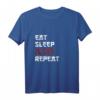 Judo Kampfsportler Judoka Kampfkunst Japan Eat Sleep Repeat T-Shirt – Perfektes Geschenk für Judoka zu Weihnachten & Geburtstag