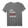 Judo Kampfsportler Judoka Kampfkunst Japan Eat Sleep Repeat T-Shirt – Perfektes Geschenk für Judoka zu Weihnachten & Geburtstag
