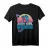 Judo Mädchen Kampfsport Retro T-Shirt - Stylisches Design für junge Kampfsportlerinnen und Japan-Fans