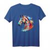 Abstrakt Pferdekopf Reiterin liebe Pferde T-Shirt - Geschenkidee für Pferdeliebhaber, Reiter und Reitsportfans