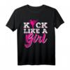 Karate Frau Kickboxen Kampfkunst Geschenk T-Shirt - Lustiges Design für Kampfsportliebhaberinnen mit schwarzem Gürtel