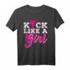 Karate Frau Kickboxen Kampfkunst Geschenk T-Shirt - Lustiges Design für Kampfsportliebhaberinnen mit schwarzem Gürtel