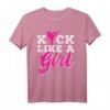 Karate Frau Kickboxen Kampfkunst Geschenk T-Shirt - Lustiges Design für Kampfsportliebhaberinnen mit schwarzem Gürtel