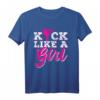 Karate Frau Kickboxen Kampfkunst Geschenk T-Shirt - Lustiges Design für Kampfsportliebhaberinnen mit schwarzem Gürtel
